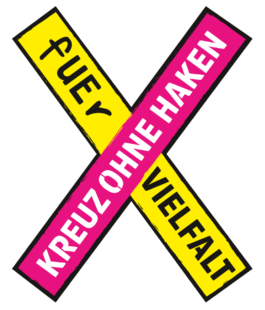 Kreuz ohne Haken – Symbol der Gruppe Beherzt gegen Rechtsextremismus 